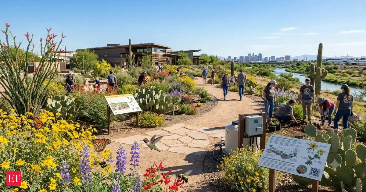 In 2023, Arizona State University began planning a 1-2-acre pollinator garden by Phoenix’s Salt River. Today, the project aims to restore habitat and support pollinators