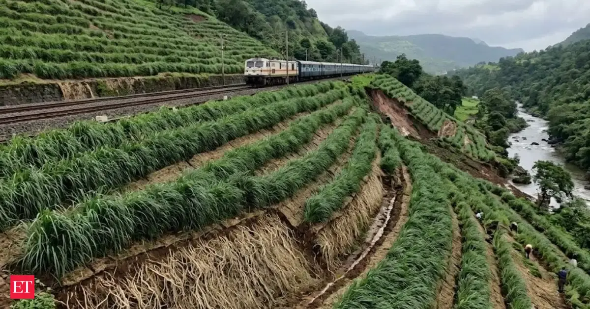 Indian Railways is planting an aromatic-rooted grass in Lonavala ghats to prevent landslides and avert a Nepal-like flash flood situation