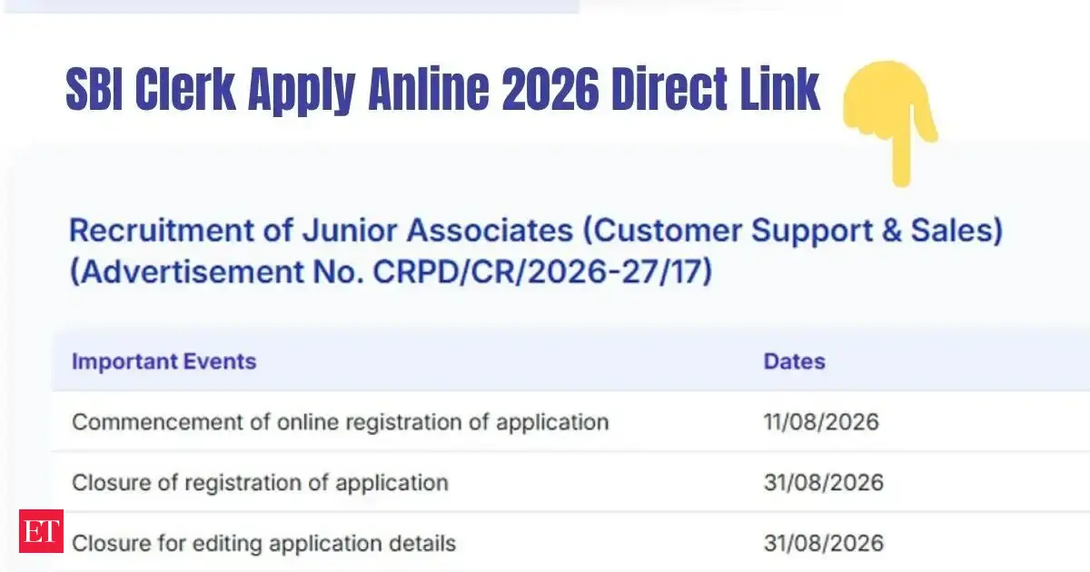 SBI Clerk 2026 last date to apply today for 9,124 vacancies; check direct link and what you should keep in mind before final submission