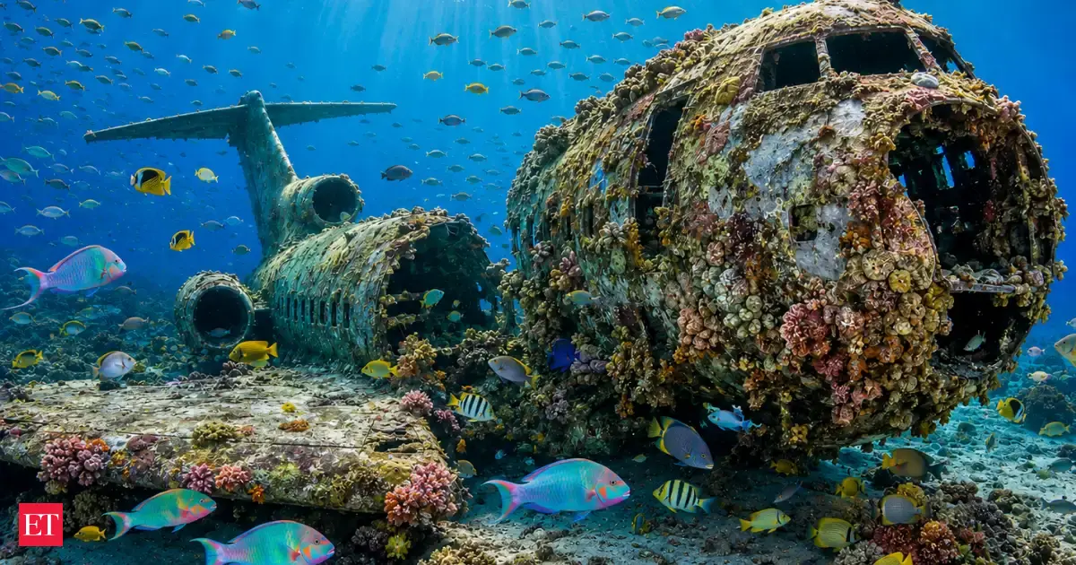 A sunken plane became a 'thriving reef': How nature reclaimed a Miami wreck after it was torn apart by a storm.