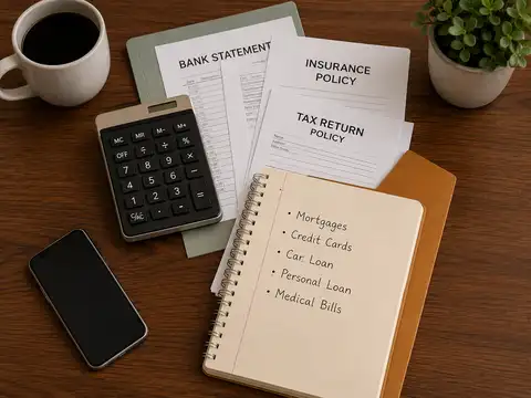 Your bank accounts, debts and insurance policies need a paper trail too