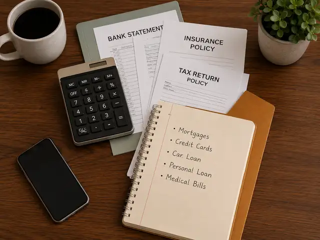Your bank accounts, debts and insurance policies need a paper trail too