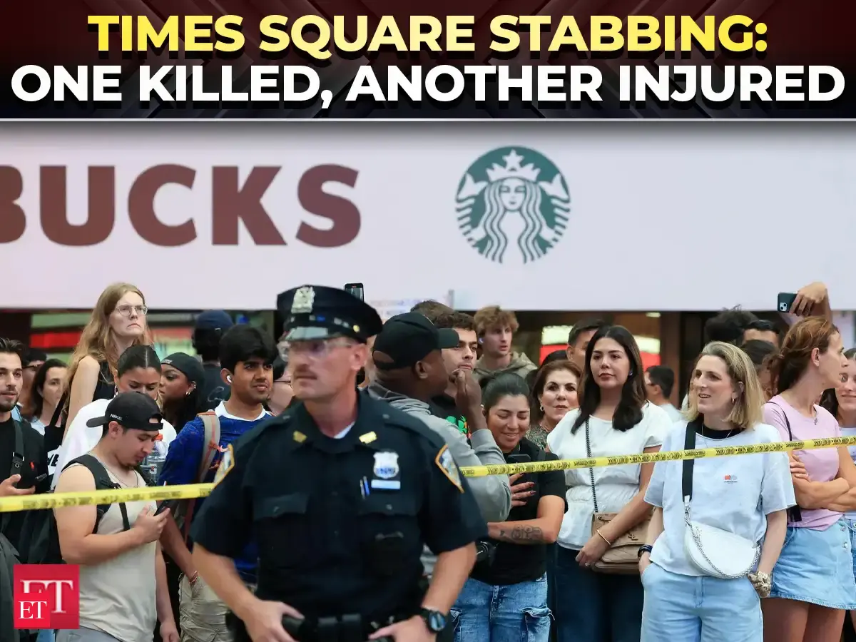 Times Square Stabbing One Killed Another Critically Injured Suspect Shot Dead By Police