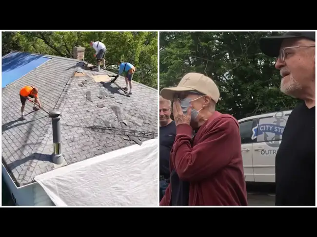 The Rudan Brothers surprise Canadian couple with free roof repair, then transform entire home after learning wife is battling two forms of cancer<br>