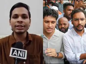 Members of the Cockroach Janata Party (CJP) march toward the Parliament Street Police Station on Friday, demanding action against influencer Swatantra Bhardwaj following an alleged assault during a Jantar Mantar protest.<br>