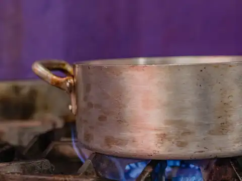 Step 3: Heat everything gently