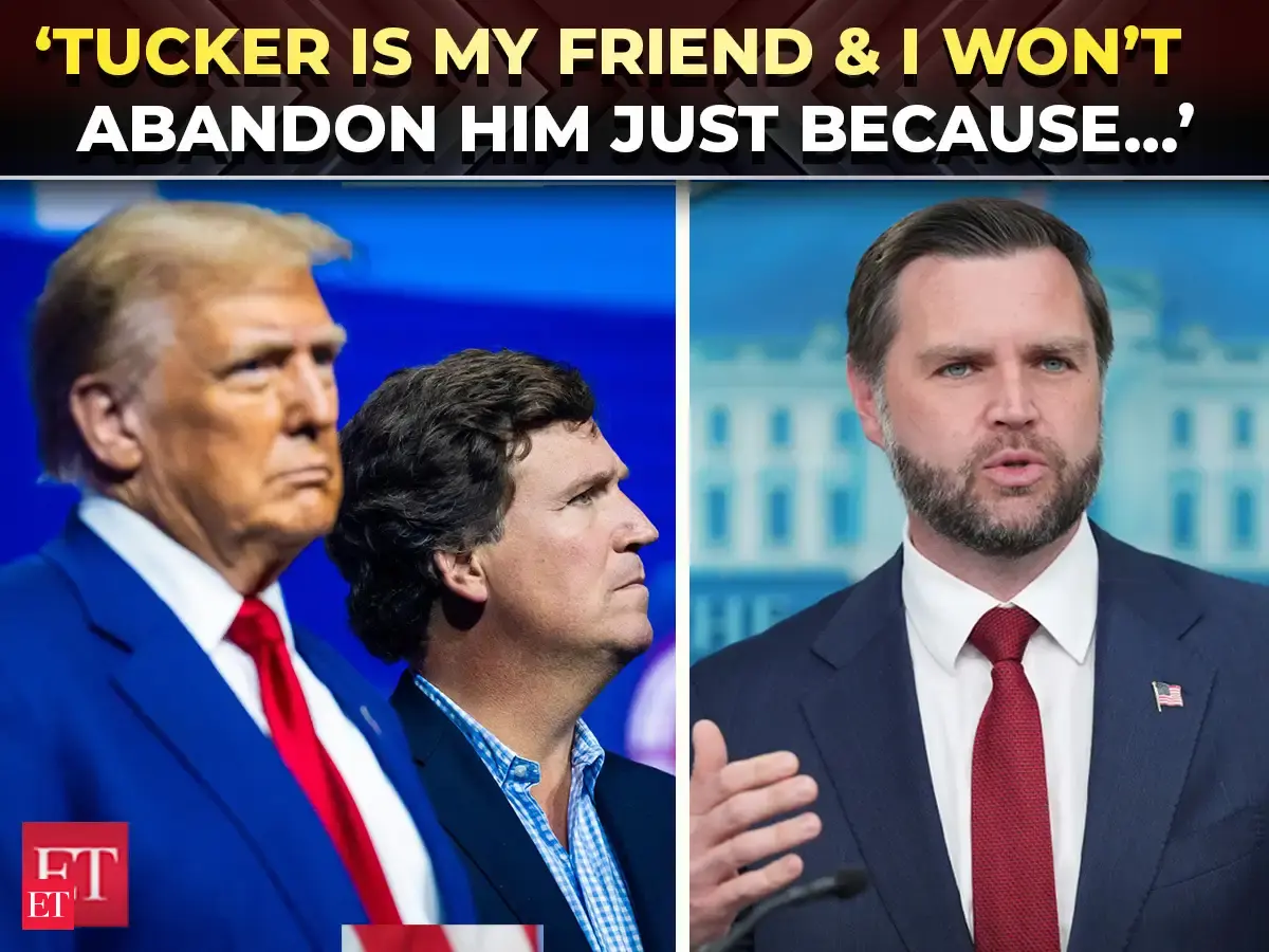 'I don’t throw friends under the bus!': Vance refuses to dump Tucker amid Trump-Carlson rift