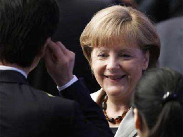 German Chancellor Angela Merkel at the NATO Summit