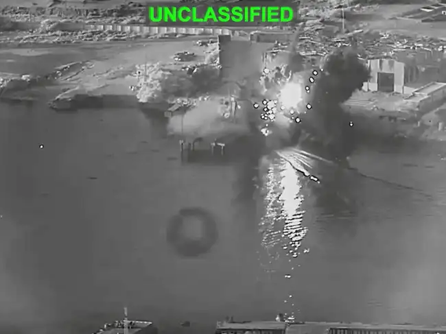 Iran accused the United States of striking an oil tanker near Kharg Island