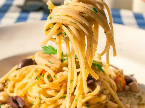 Serve your homemade aglio olio