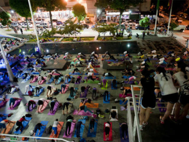 People do yoga to overcome the fear of crime