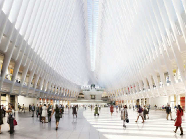 Retail shops at the redeveloped WTC, a New York landmark