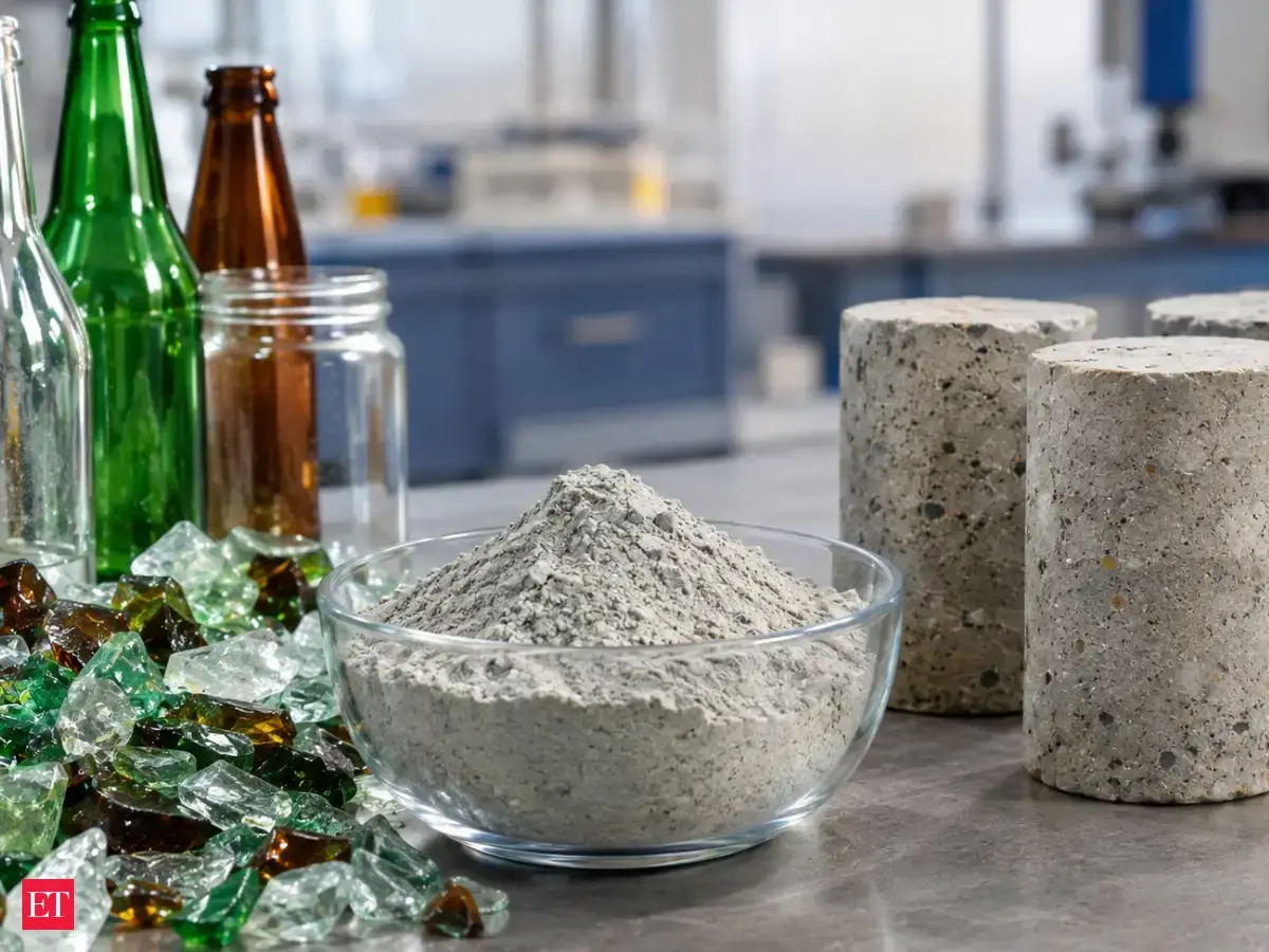 In 2022, a Washington State lab study replaced 20% of cement with recycled glass powder; 56-day strength rose 19% with steel milling, while surface resistivity improved 150% with ceramic milling