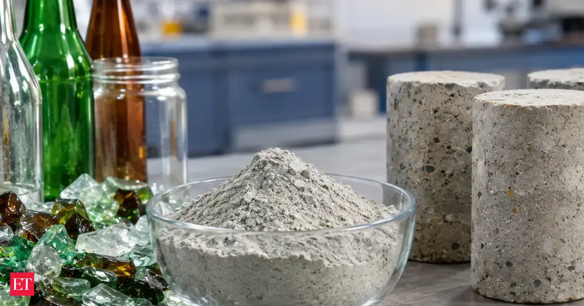 In 2022, a Washington State lab study replaced 20% of cement with recycled glass powder; 56-day strength rose 19% with steel milling, while surface resistivity improved 150% with ceramic milling