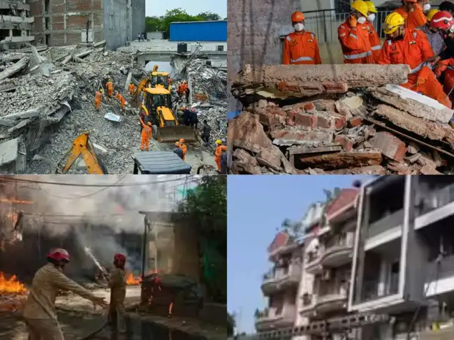 33000 deaths due to building collapse fires