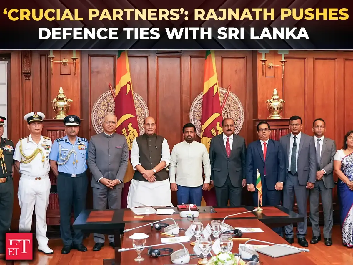 Rajnath in Colombo: India, Sri Lanka deepen defence ties with 3 MoUs & AI support for Lankan army