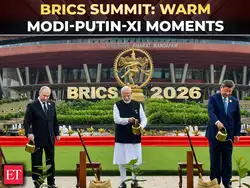 Modi-Putin-Xi camaraderie at BRICS: Leaders plant trees, explore India&rsquo;s deep-tech
