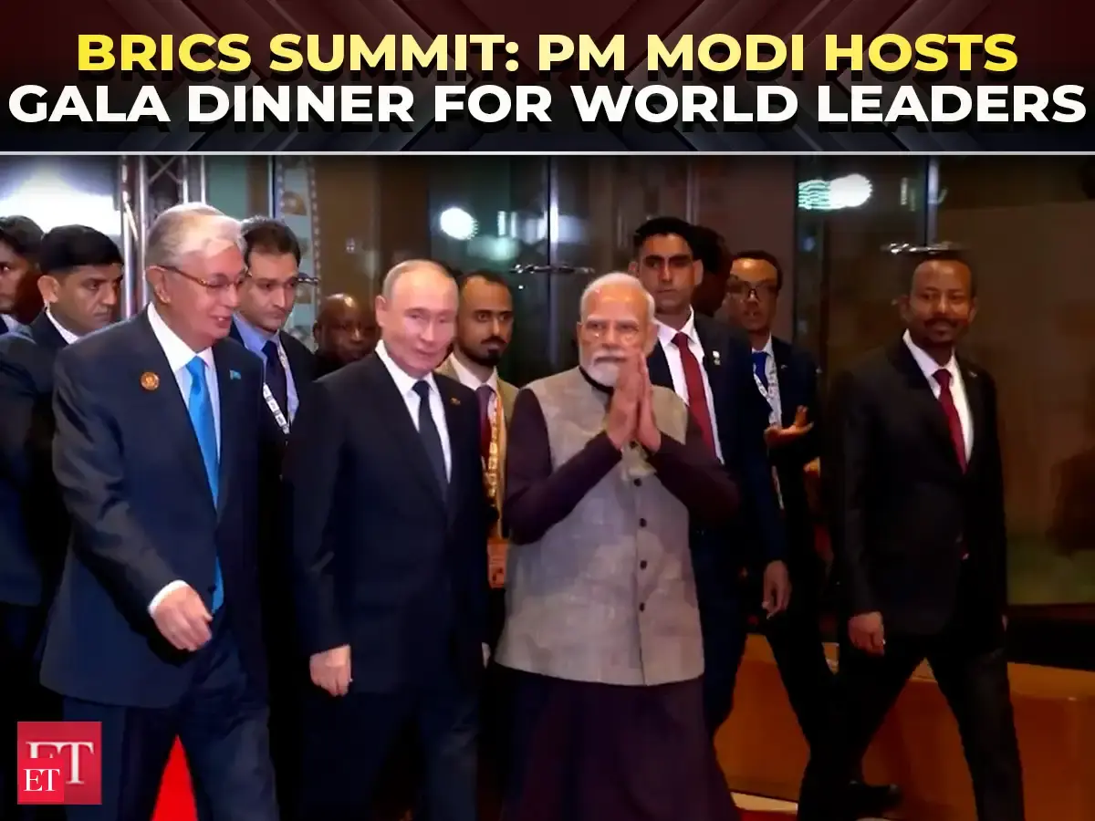 PM Modi, Russia’s Putin walk together for Gala Dinner hosted for BRICS leader at Bharat Mandapam
