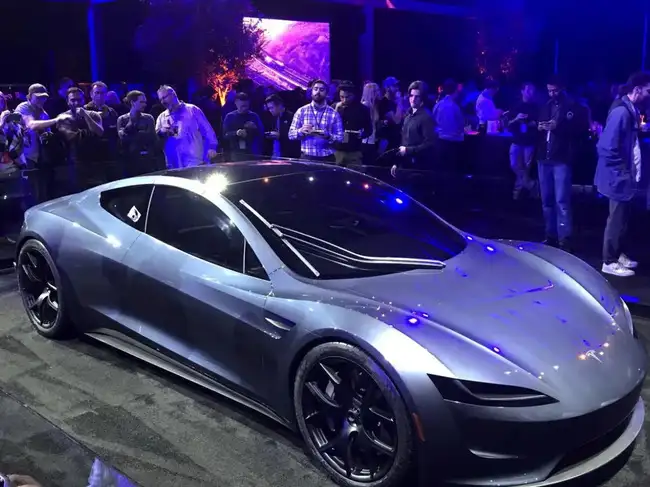 FILE PHOTO: Tesla's new Roadster is unveiled during a presentation in Hawthorne