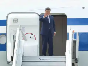 Chinese President Xi Jinping departs from Delhi after a 24-hour BRICS blitz