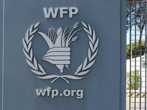 A logo of the World Food Programme is seen at their headquarters, in Rome, Italy October 9, 2020.