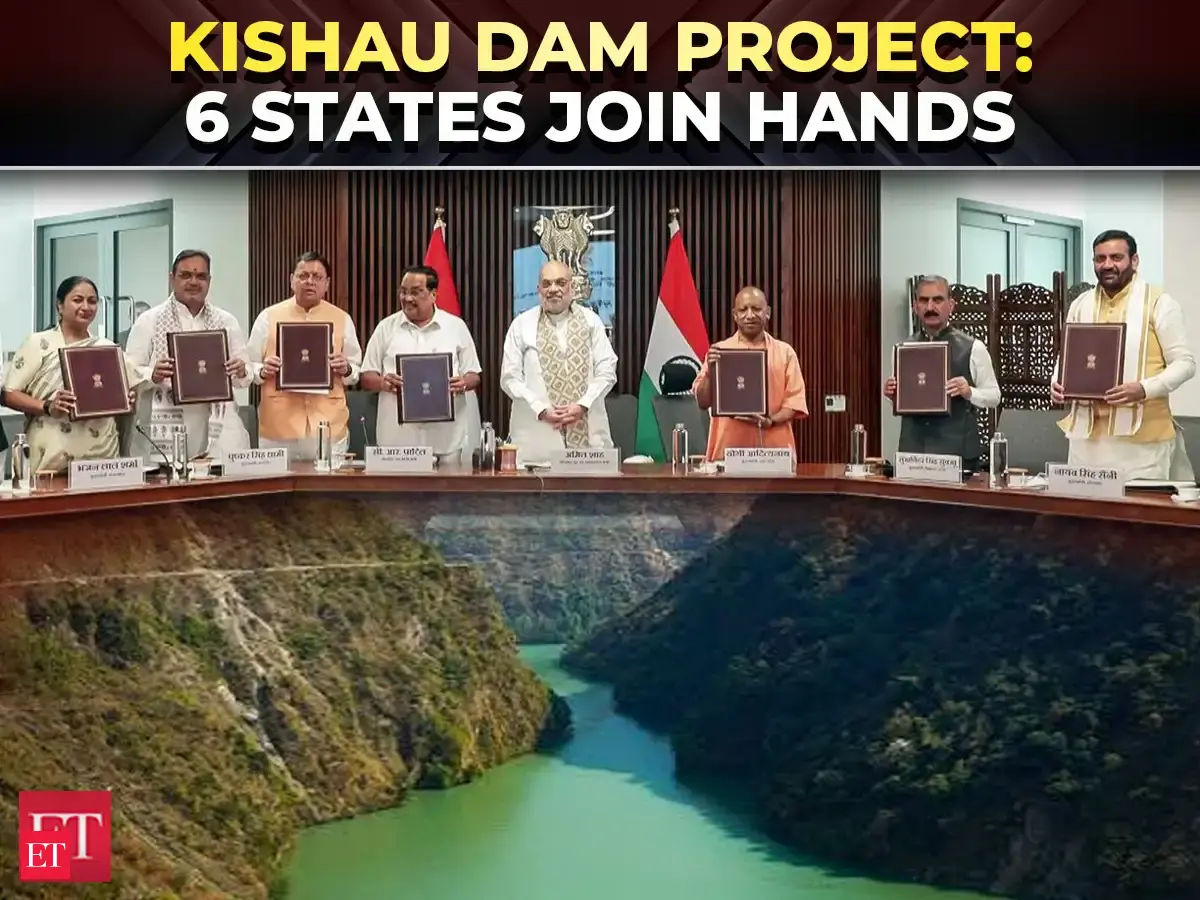 Image for Kishau Dam: Six states sign MoA, Himachal CM Sukhu highlights ₹1,200–1,500 Cr revenue