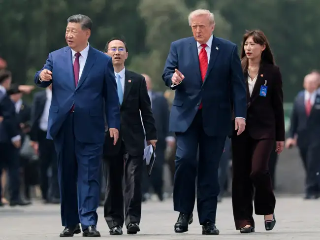 FILE PHOTO: U.S. President Trump visits China