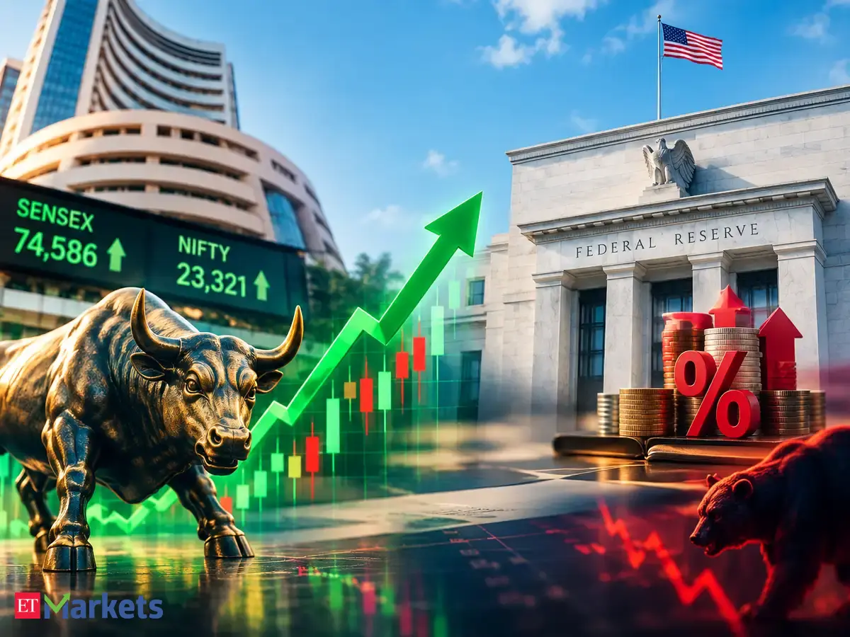 Sensex rises 200 points, Nifty above 23,300 despite Fed rate hike