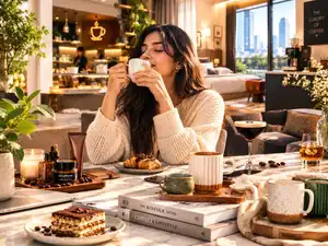coffee near me - GenZ coffee culture is driving a whole new economy of coffee homeware with black coffee and milk products, alongside skincare, liquor and accessories and desserts