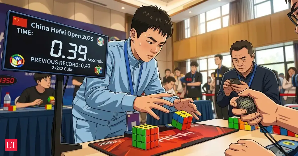 Meet Ziyu Ye, the Chinese speedcuber who solved a 2×2 Rubik's Cube in 0.39 seconds to set a Guinness World Record