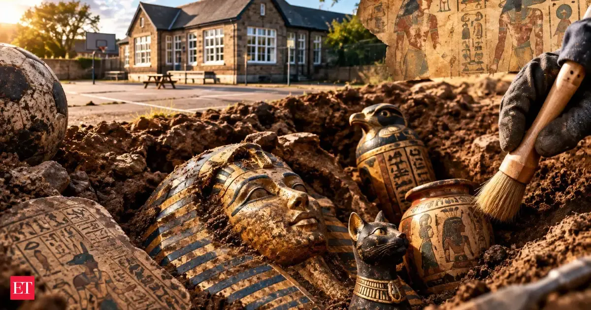 A Scottish schoolyard hid ancient Egyptian artifacts for decades; when archaeologists finally investigated, they uncovered objects dating back more than 2,500 years