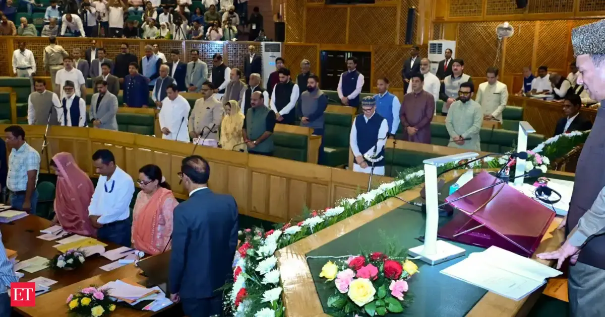 J&K session starts on stormy note; BJP protests in Well; NC, Congress seek statehood