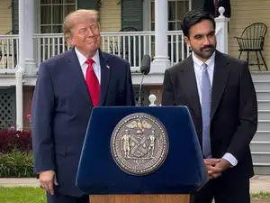 US President Donald Trump and New York City Mayor Zohran Mamdani speak to reporters during a press conference following their meeting in New York