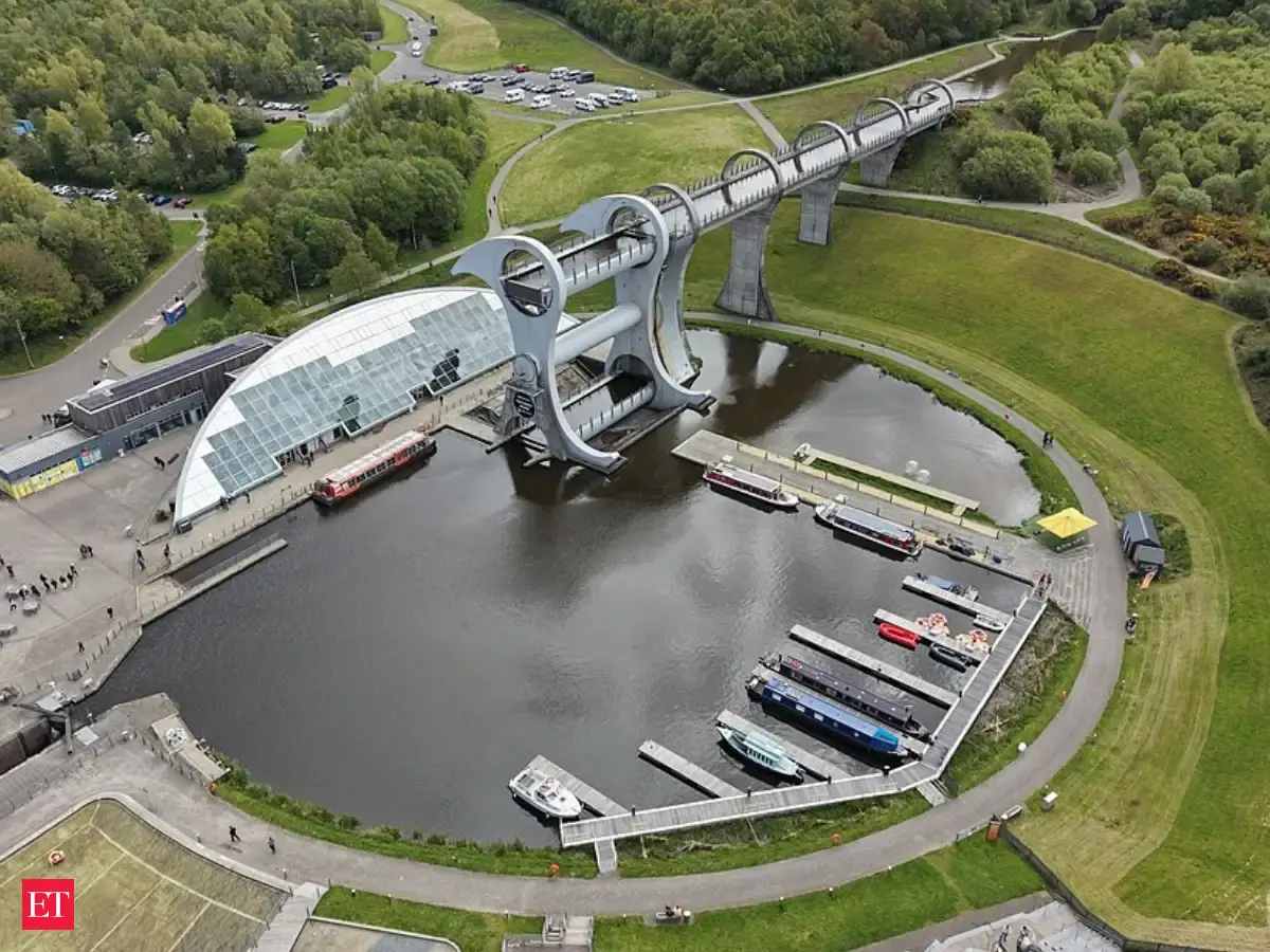 In 2002, Scotland opened a giant rotating wheel that lifts boats 115 feet, using about as much energy per turn as boiling eight kettles