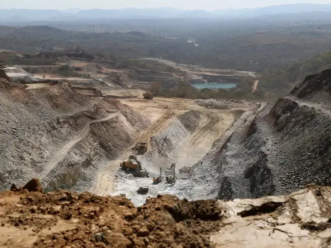 Lithium mining operations at Sandawana Mine