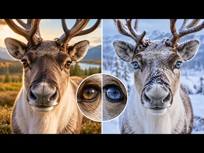 eye color change in reindeer: Science says reindeer eyes turn blue in ...