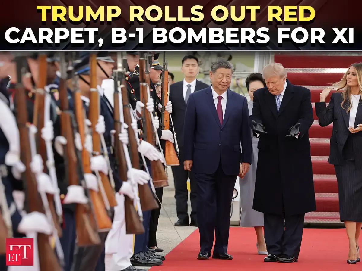 Xi Jinping gets royal welcome! Trump rolls out red carpet & bombers for ...
