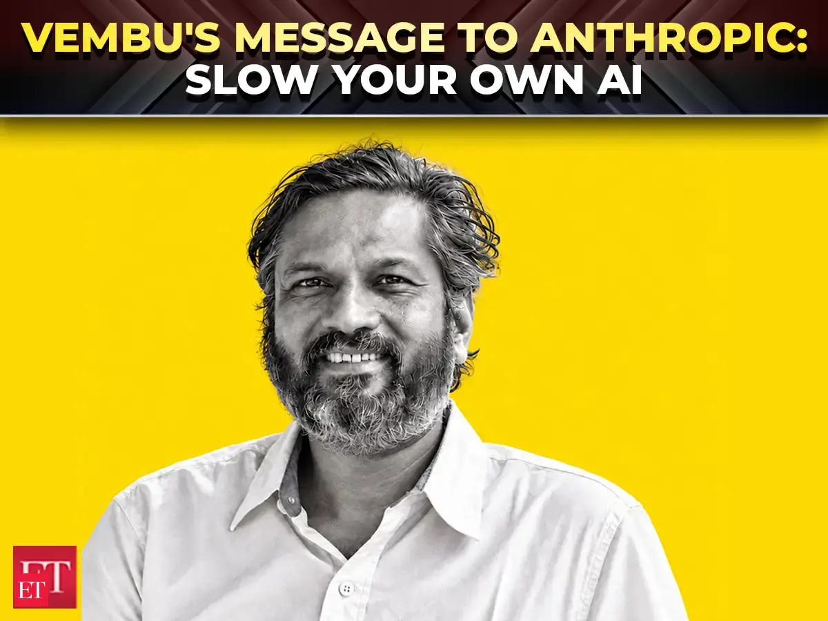 zoho chief scientist: Zoho's Sridhar Vembu to Anthropic: You can slow ...