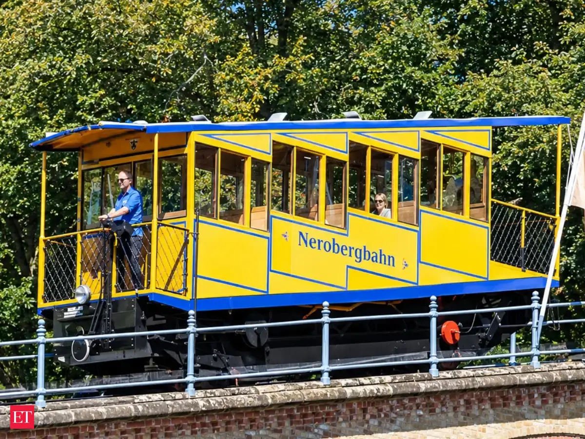 In 1888, a German city built a railway that climbs without an onboard engine: 1,849 gallons of water weigh one car down enough to pull the other 272 feet uphill