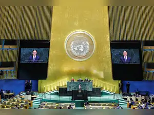 China's Vice President Han Zheng addresses the 81st United Nations General Assembly at UN headquarters in New York City, US, September 26, 2026.