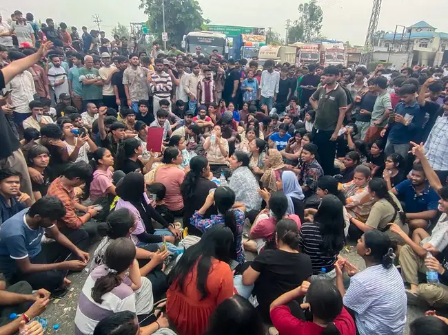 Students protest at private Punjab university