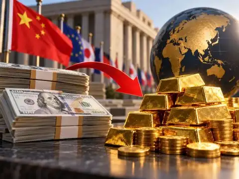 Central banks are quietly dumping dollars for gold