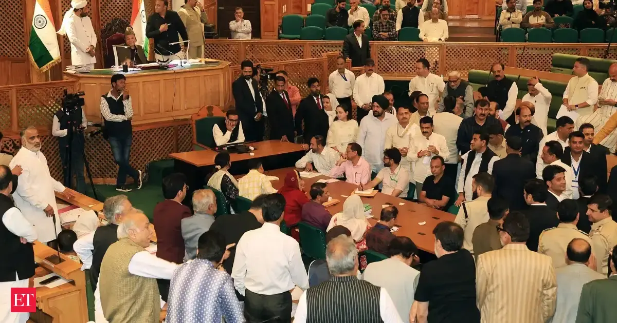 J&K Assembly passes statehood resolution amid BJP protests, walkout