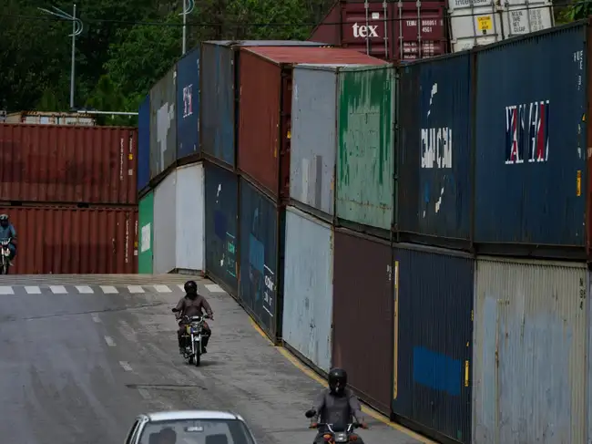 Pakistan Protests Containers