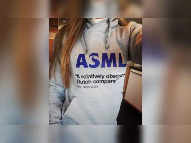 ASML turned an old BBC description into a badge of honor as its chipmaking technology took off - why “relatively obscure” is printed on its hoodie