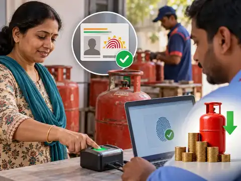 Who needs to complete Biometric Aadhaar Authentication for LPG subsidy?