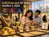 Gold rates in UAE today, October 1: Check 24K, 22K, 18K prices in Dubai, Abu Dhabi, Ajman at iGold, Joyalukkas, Malabar Gold & Diamonds