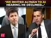 'Sam Altman turned us down': Hawley puts OpenAI CEO on the spot over no-show at &lsquo;Rogue AI' hearing