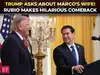 'She had to leave&hellip; not me': Marco Rubio makes quick-witted response after Trump asks about his wife