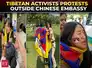Tibetan Youth Congress stages Protest Outside Chinese Embassy in Delhi on China&rsquo;s  77th founding day